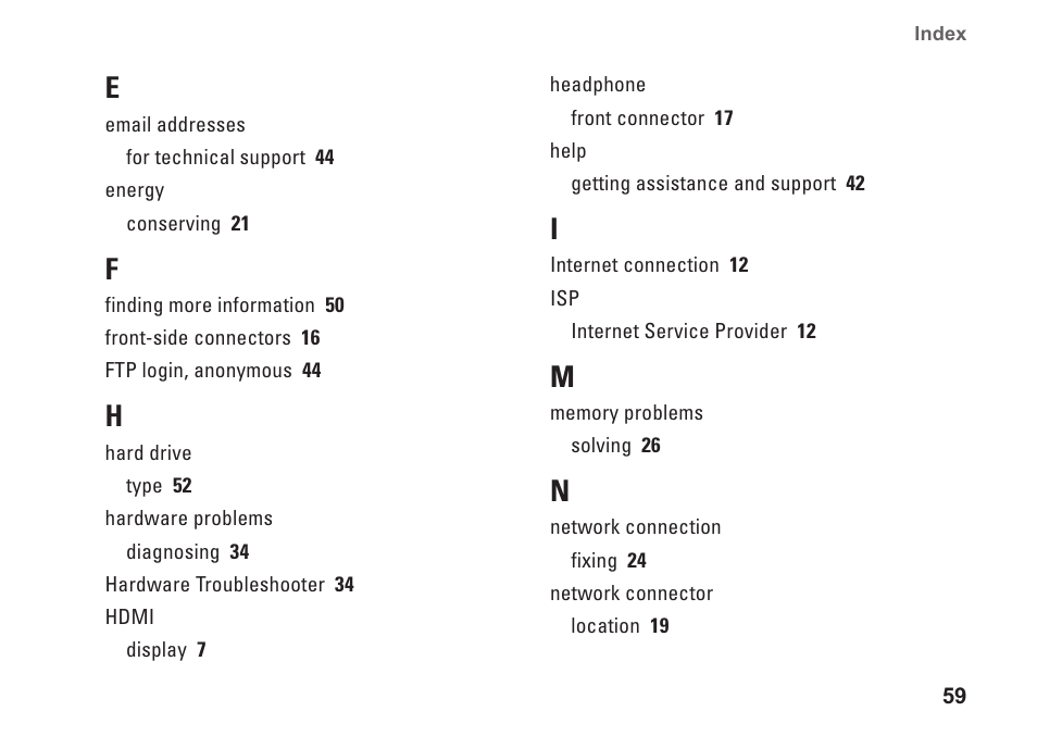 Dell Inspiron 535s (Early 2009) User Manual | Page 61 / 66