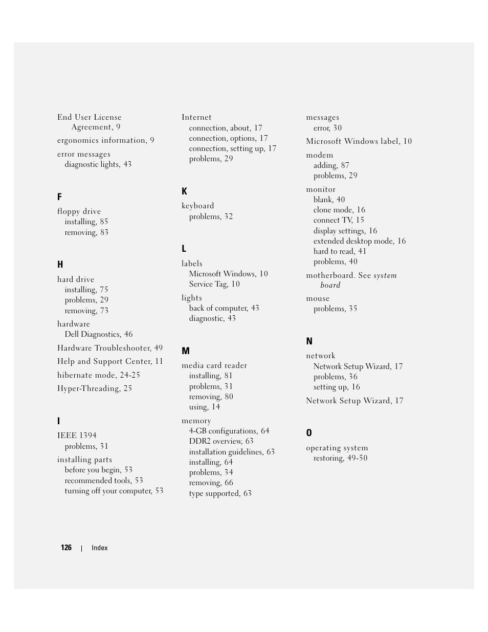 Dell Dimension 5100C User Manual | Page 126 / 128