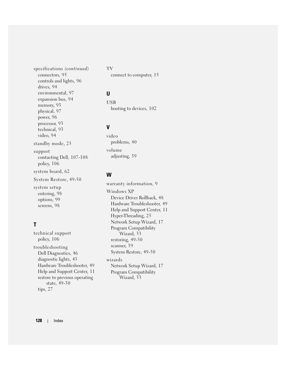 Dell Dimension 5100C User Manual | Page 128 / 128