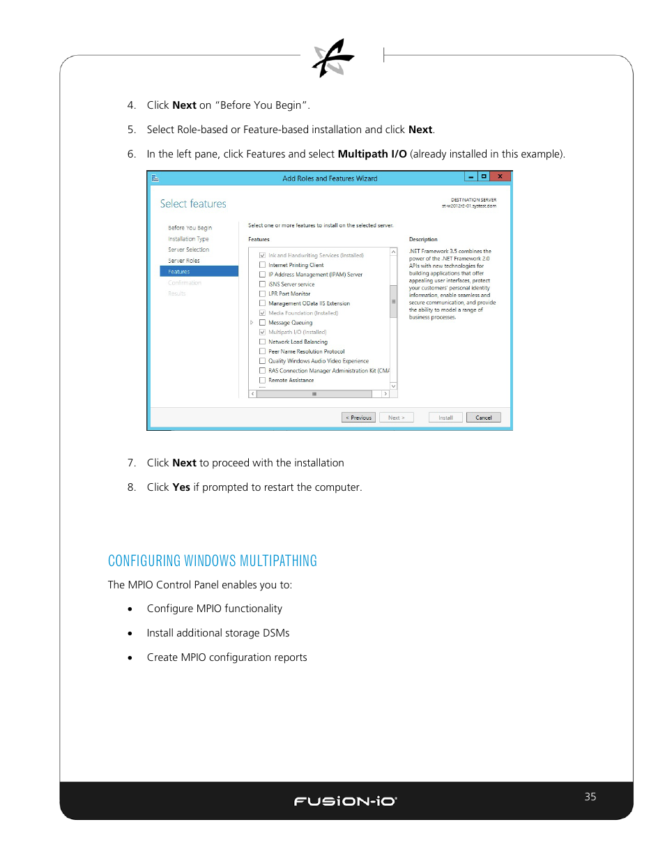 Configuring windows multipathing | Dell Acceleration Appliances for Databases User Manual | Page 42 / 89