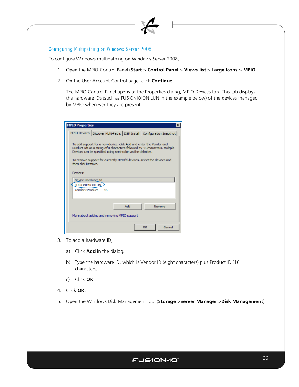 Configuring multipathing on windows server 2008 | Dell Acceleration Appliances for Databases User Manual | Page 43 / 89