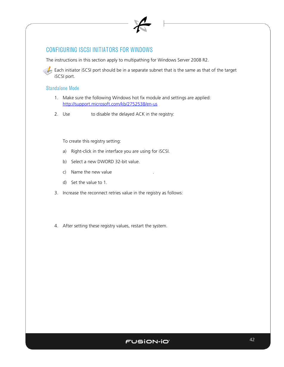 Configuring iscsi initiators for windows, Standalone mode | Dell Acceleration Appliances for Databases User Manual | Page 49 / 89