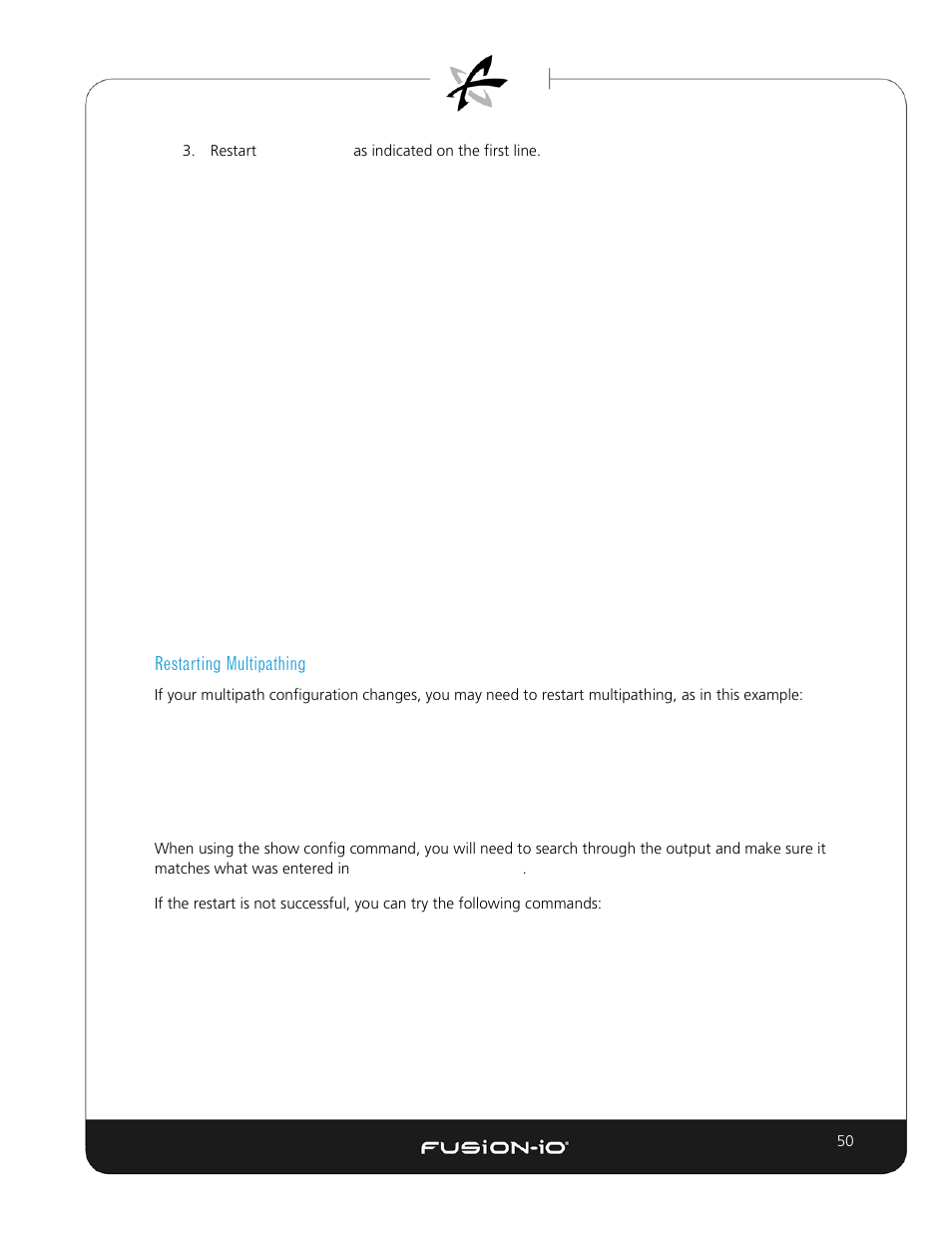 Restarting multipathing | Dell Acceleration Appliances for Databases User Manual | Page 57 / 89