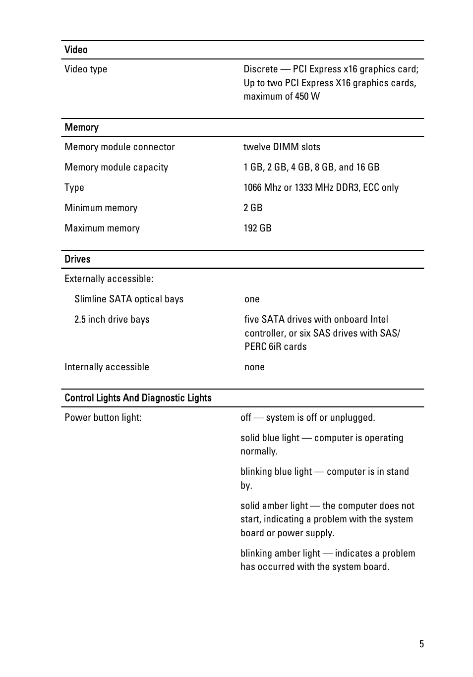 Dell Precision R5500 (Early 2011) User Manual | Page 5 / 8