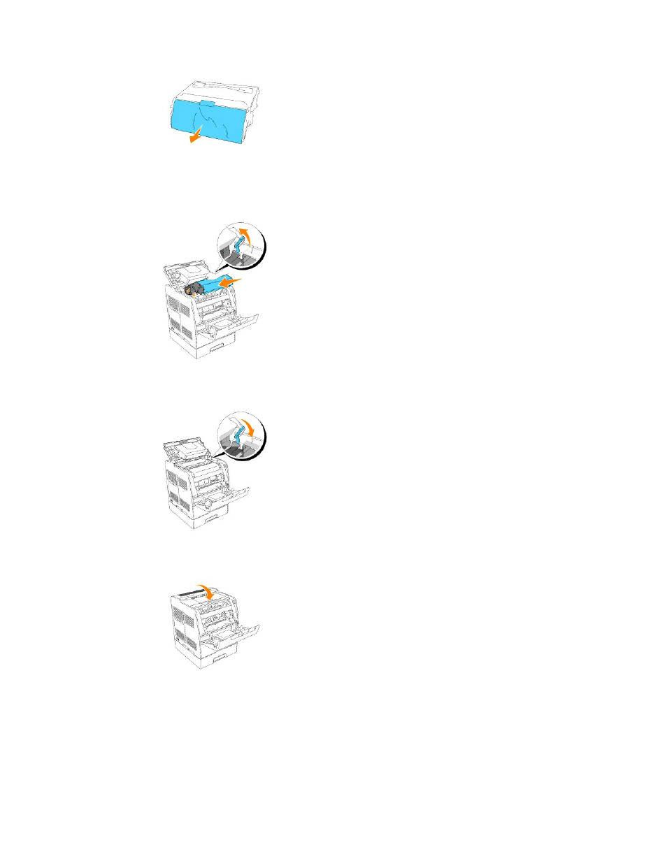 Replacing the cleaning pad | Dell 3100cn Color Laser Printer User Manual | Page 153 / 219