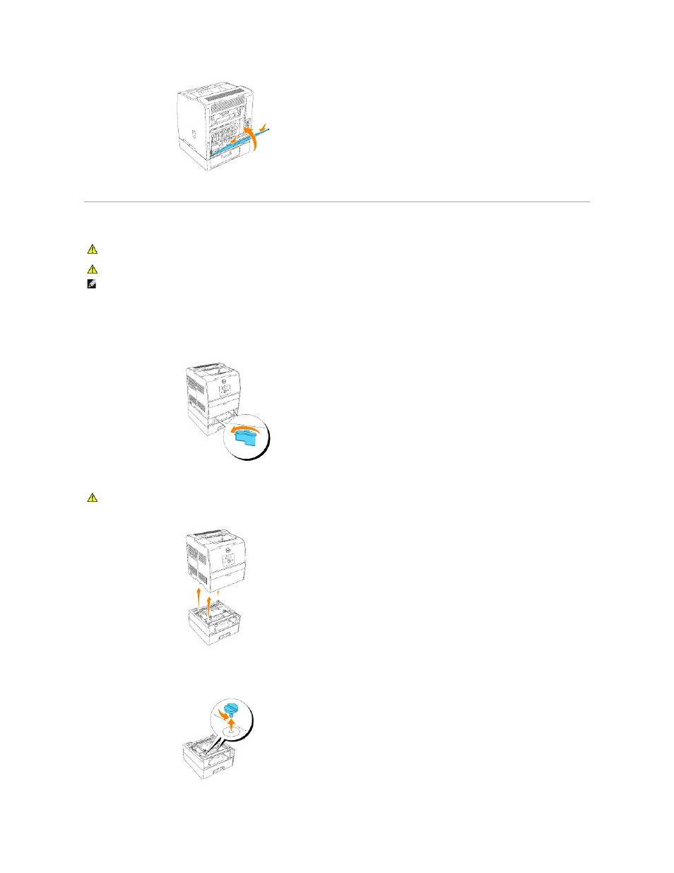 Removing optional tray modules | Dell 3100cn Color Laser Printer User Manual | Page 62 / 219