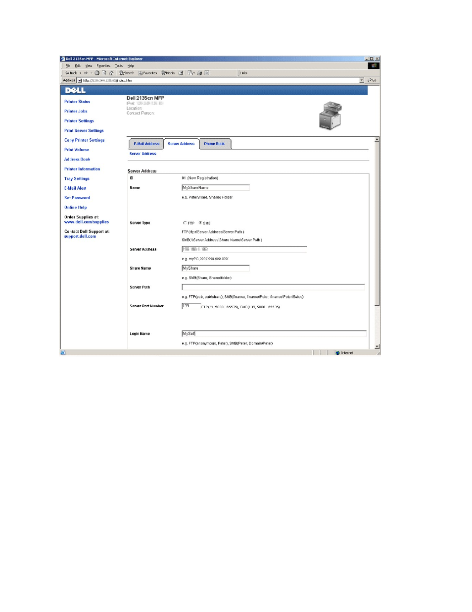 Dell 2135cn Color Laser Printer User Manual | Page 100 / 260