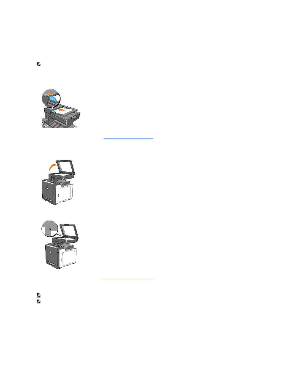 Loading an original document, Adjusting the document resolution | Dell 2135cn Color Laser Printer User Manual | Page 114 / 260