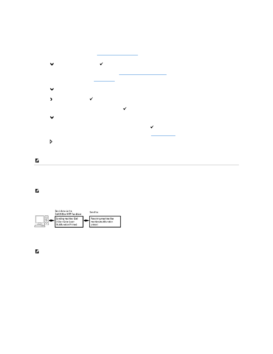 Sending a fax from the driver (direct fax), Example, Procedure | Dell 2135cn Color Laser Printer User Manual | Page 117 / 260