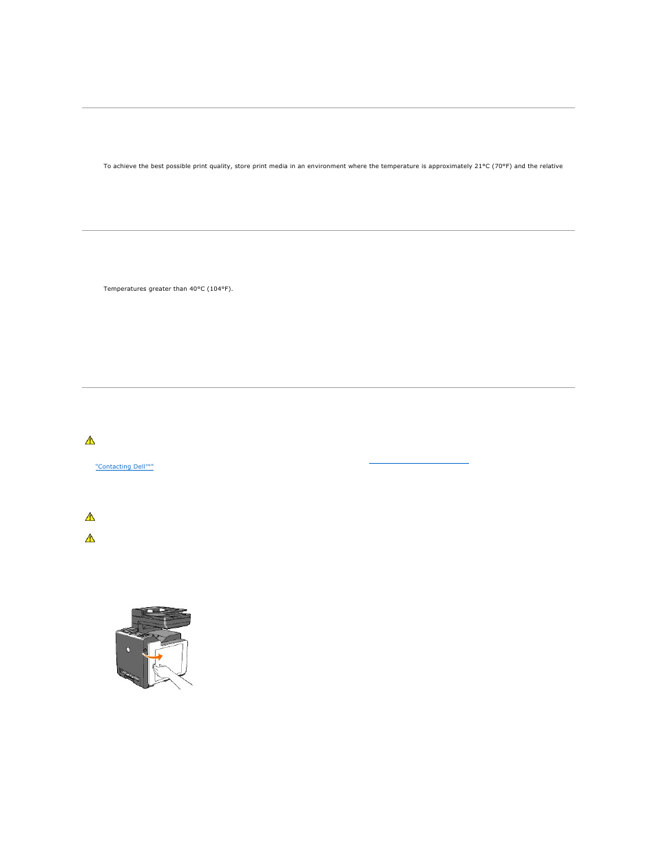 Storing print media, Storing consumables, Replacing toner cartridges | Removing the used toner cartridge | Dell 2135cn Color Laser Printer User Manual | Page 170 / 260