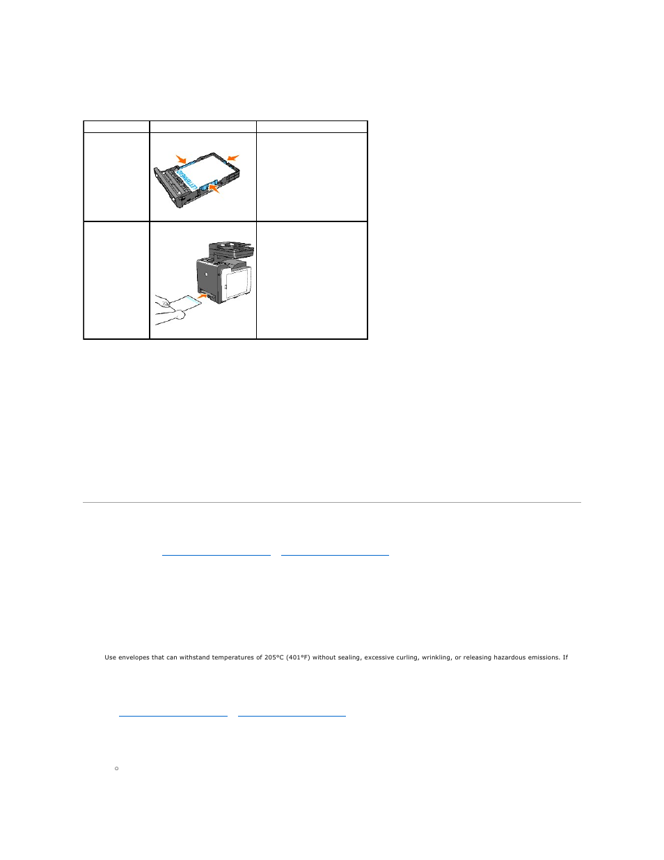 Envelopes, Selecting pre-punched paper | Dell 2135cn Color Laser Printer User Manual | Page 251 / 260