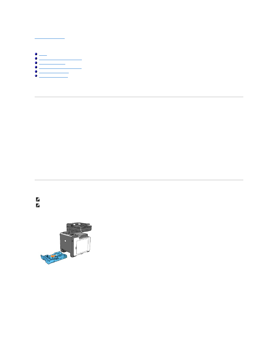 Loading print media, Tray 1, Loading print media in the tray 1 | Capacity, Print media dimensions | Dell 2135cn Color Laser Printer User Manual | Page 254 / 260