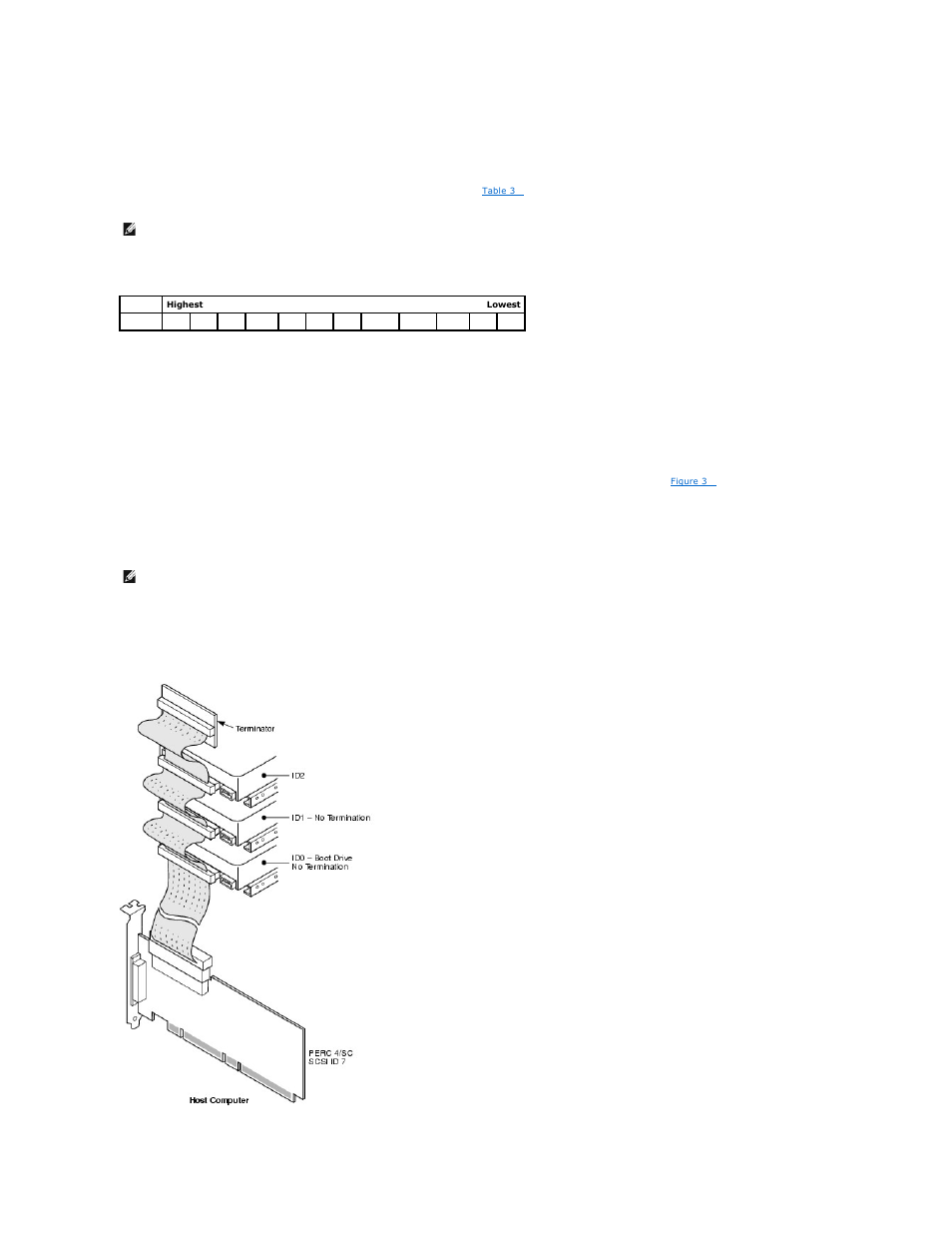Step 7 set scsi termination, For a description of scsi, Step 6 set target ids | Dell PERC 4/DC User Manual | Page 15 / 92