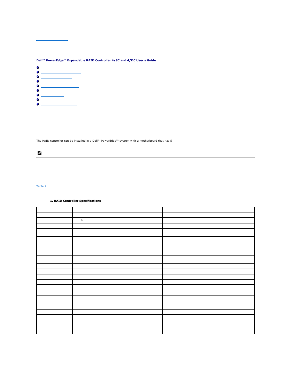 Raid controller features, Hardware requirements, Raid controller specifications | Dell PERC 4/DC User Manual | Page 48 / 92