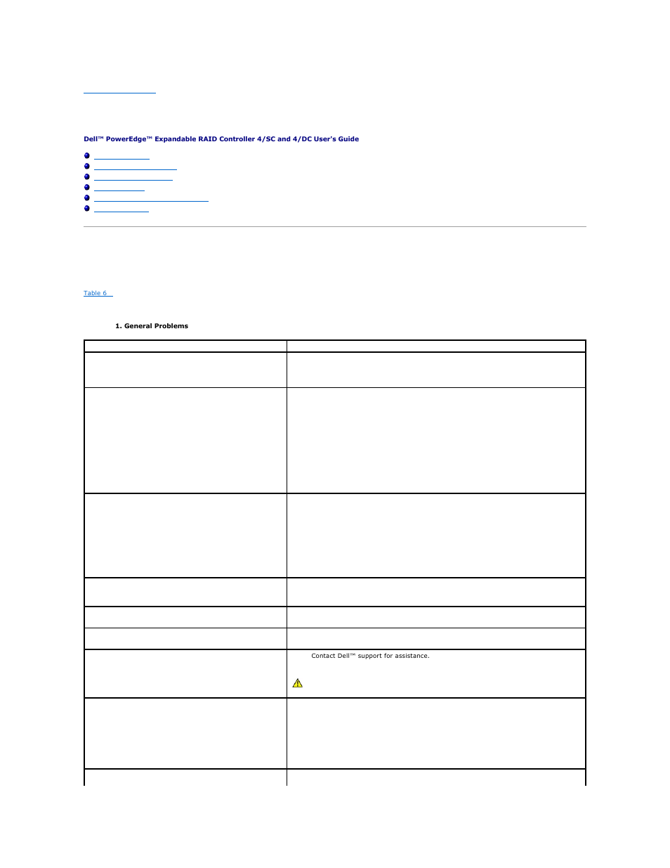 Troubleshooting, General problems | Dell PERC 4/DC User Manual | Page 82 / 92