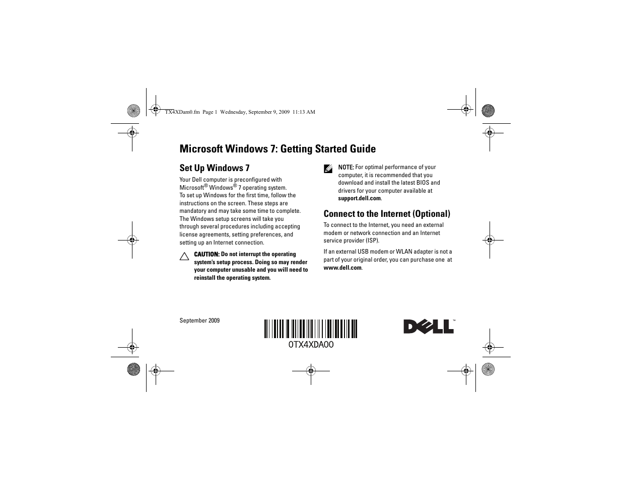 Dell Inspiron 1545 User Manual | 4 pages