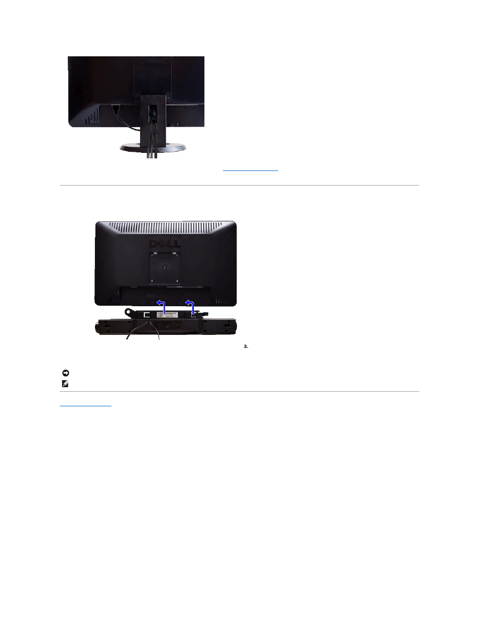 Attaching the soundbar | Dell S2309WFP Monitor User Manual | Page 27 / 30