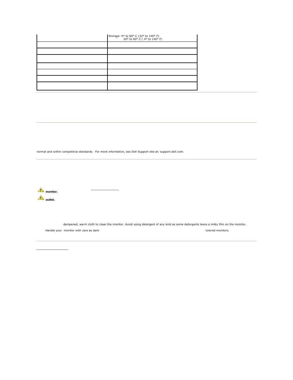Plug and play capability, Lcd monitor quality & pixel policy, Maintenance guidelines | Caring for your monitor | Dell S2309WFP Monitor User Manual | Page 9 / 30