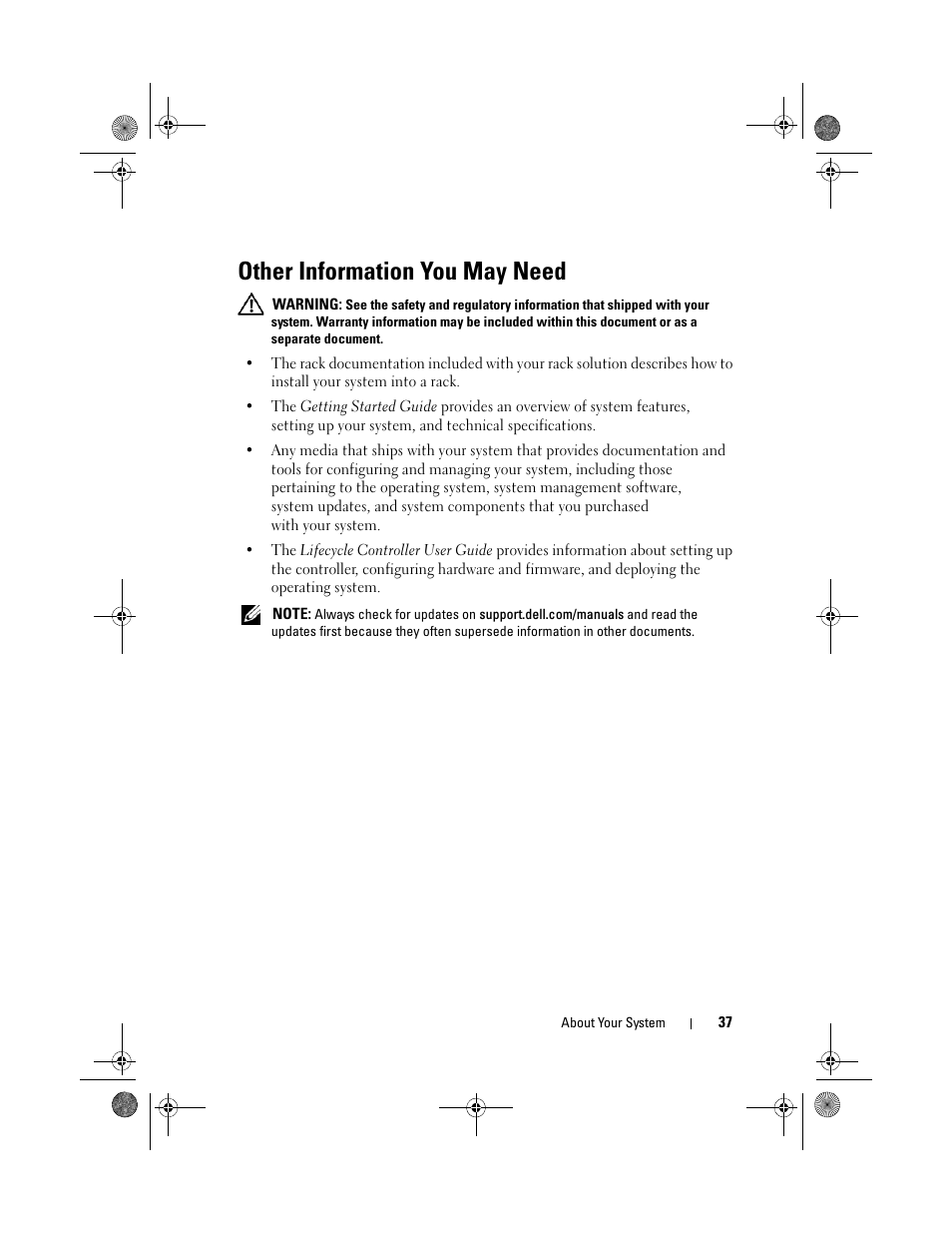 Other information you may need | Dell PowerVault DL2200 User Manual | Page 37 / 164