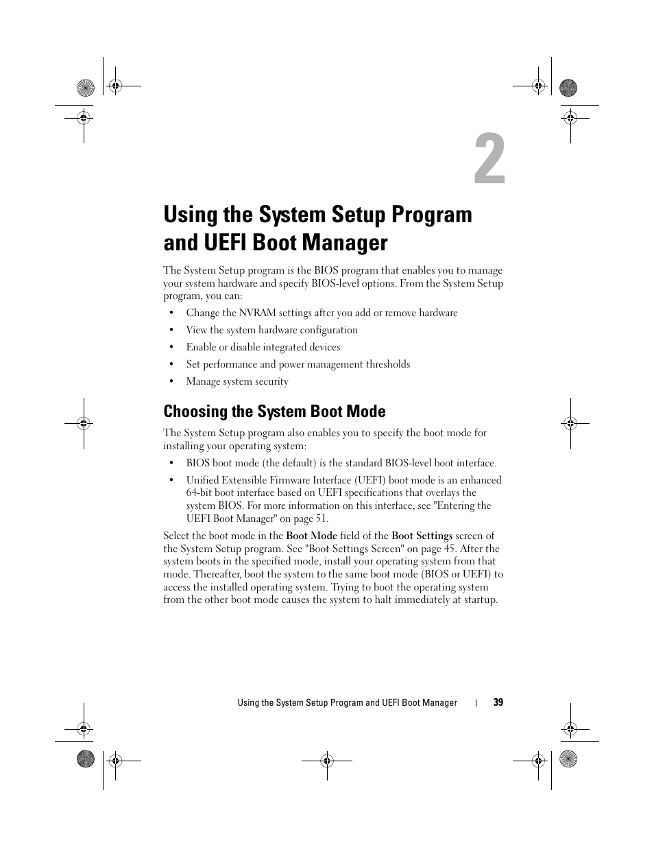 Choosing the system boot mode | Dell PowerVault DL2200 User Manual | Page 39 / 164