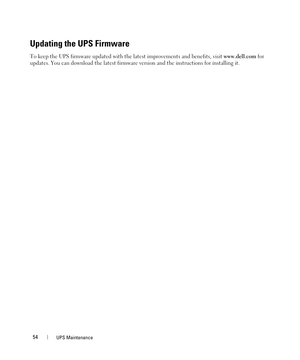 Updating the ups firmware | Dell UPS 1920T User Manual | Page 54 / 63
