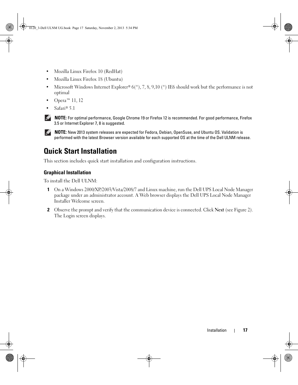 Quick start installation, Graphical installation | Dell UPS 1000T User Manual | Page 17 / 147