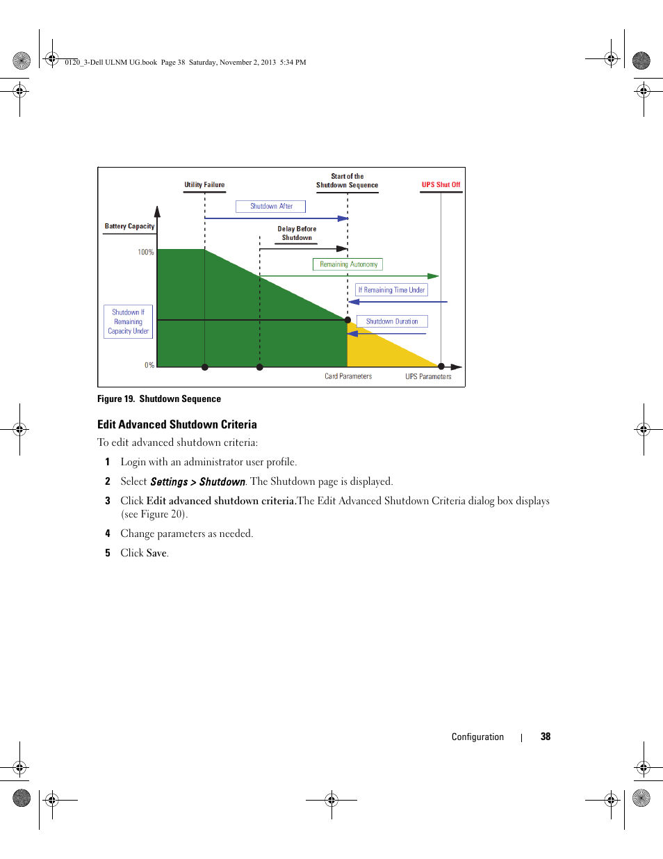 Edit advanced shutdown criteria | Dell UPS 1000T User Manual | Page 38 / 147