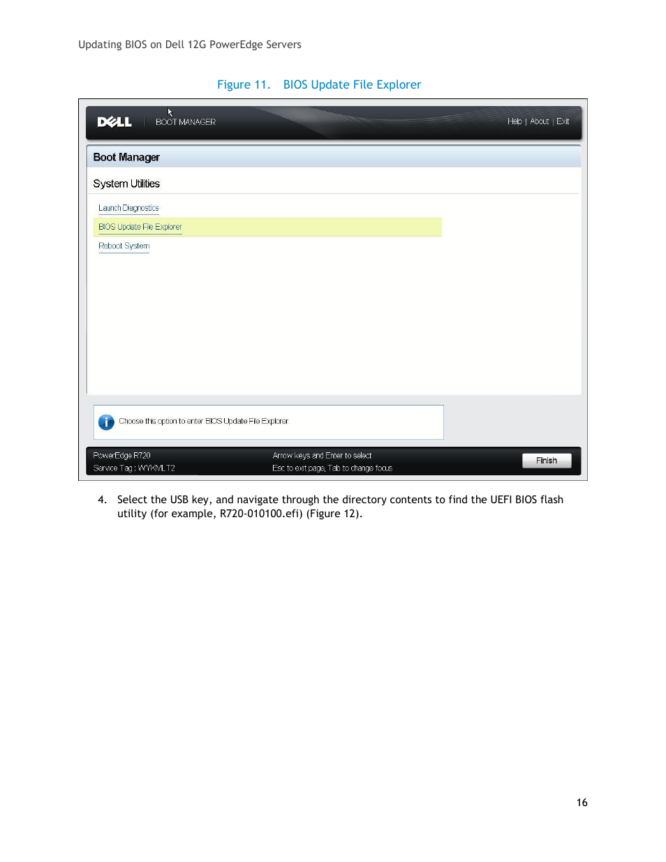 Figure 11, Bios update file explorer | Dell POWEREDGE R620 User Manual | Page 16 / 29