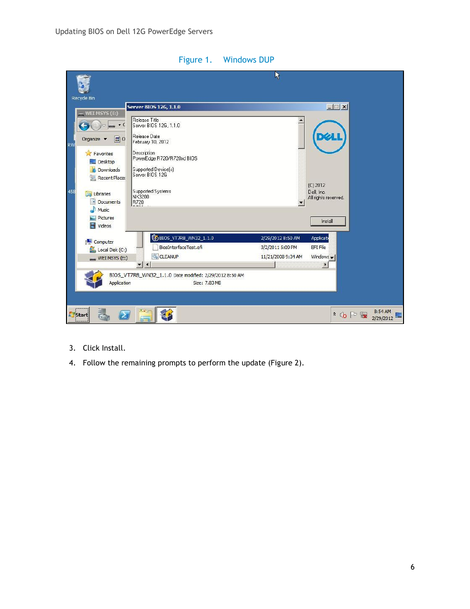 Figure 1, Windows dup | Dell POWEREDGE R620 User Manual | Page 6 / 29