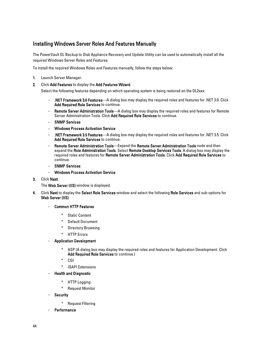 Dell PowerVault DL2000 User Manual | Page 44 / 69