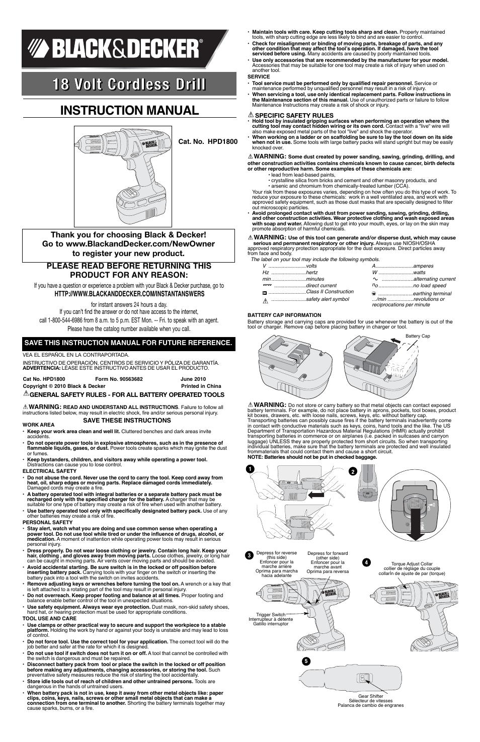 Black & Decker 90563682 User Manual | 7 pages