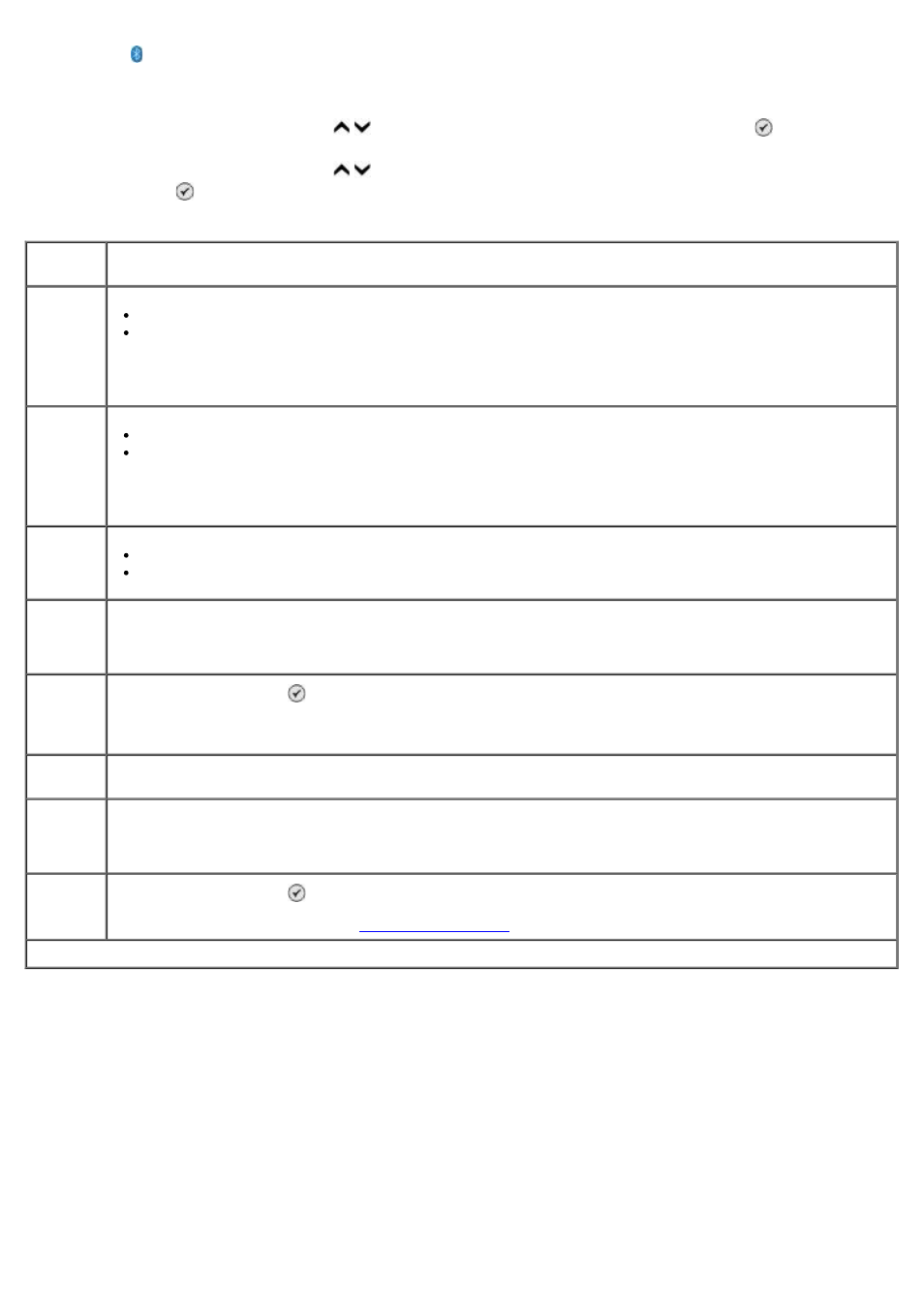 Bluetooth default settings menu | Dell 966 All In One Photo Printer User Manual | Page 55 / 135