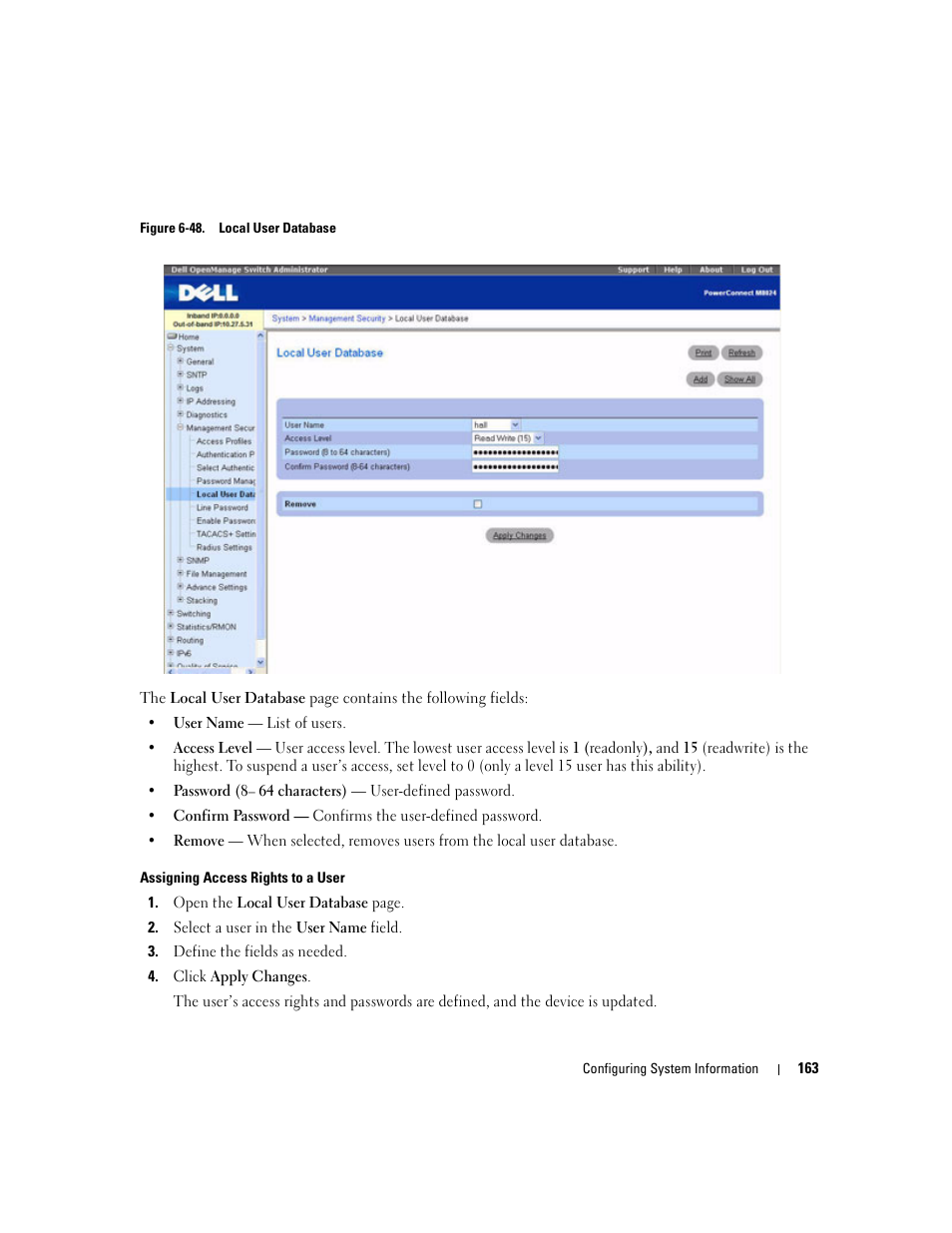 Dell POWEREDGE M1000E User Manual | Page 165 / 737