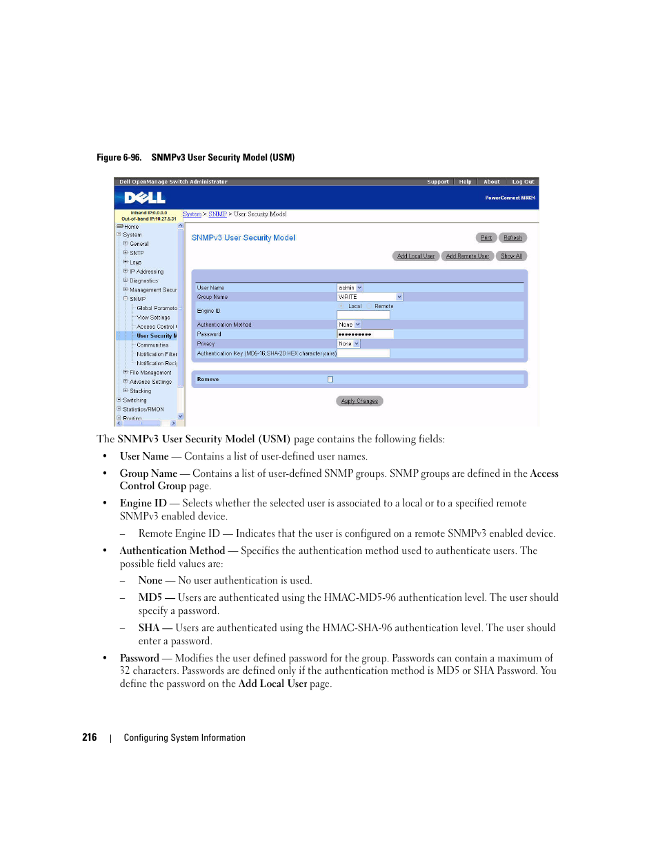 Dell POWEREDGE M1000E User Manual | Page 218 / 737