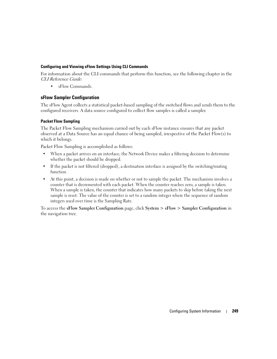 Sflow sampler configuration | Dell POWEREDGE M1000E User Manual | Page 251 / 737