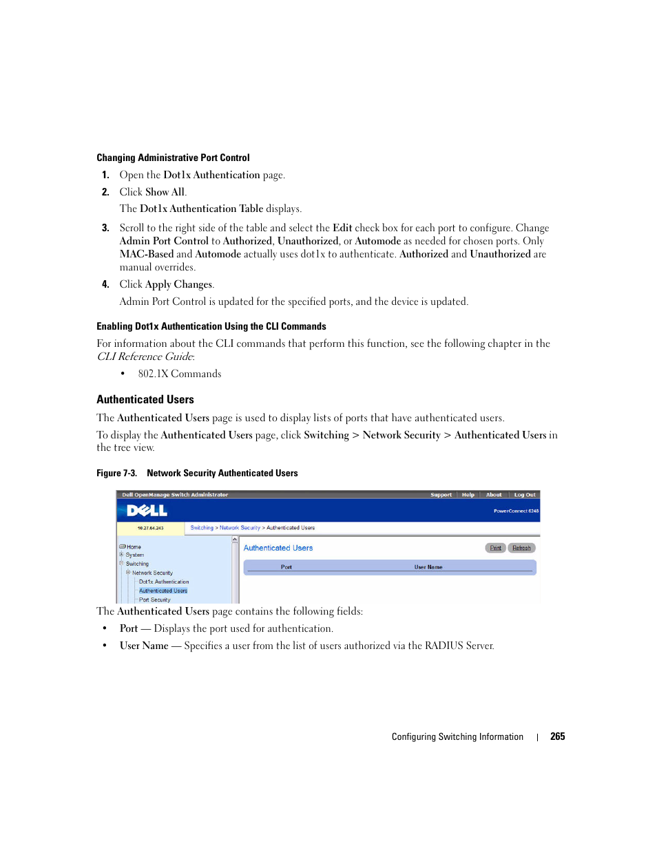 Authenticated users | Dell POWEREDGE M1000E User Manual | Page 267 / 737