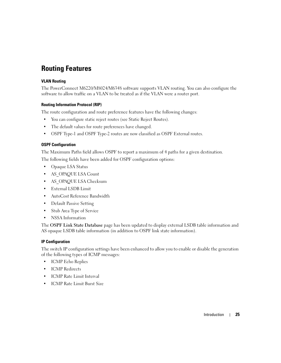 Routing features | Dell POWEREDGE M1000E User Manual | Page 27 / 737