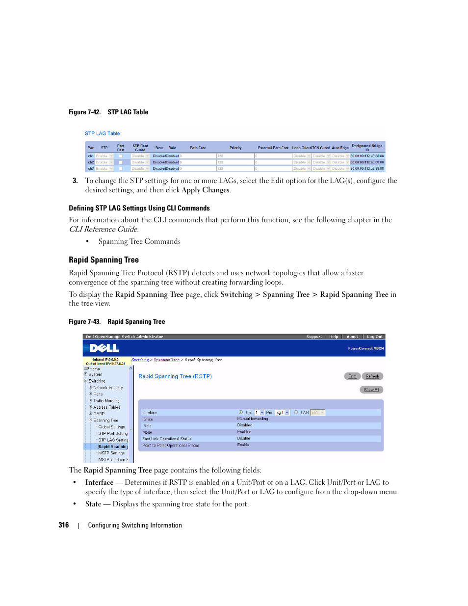 Rapid spanning tree | Dell POWEREDGE M1000E User Manual | Page 318 / 737