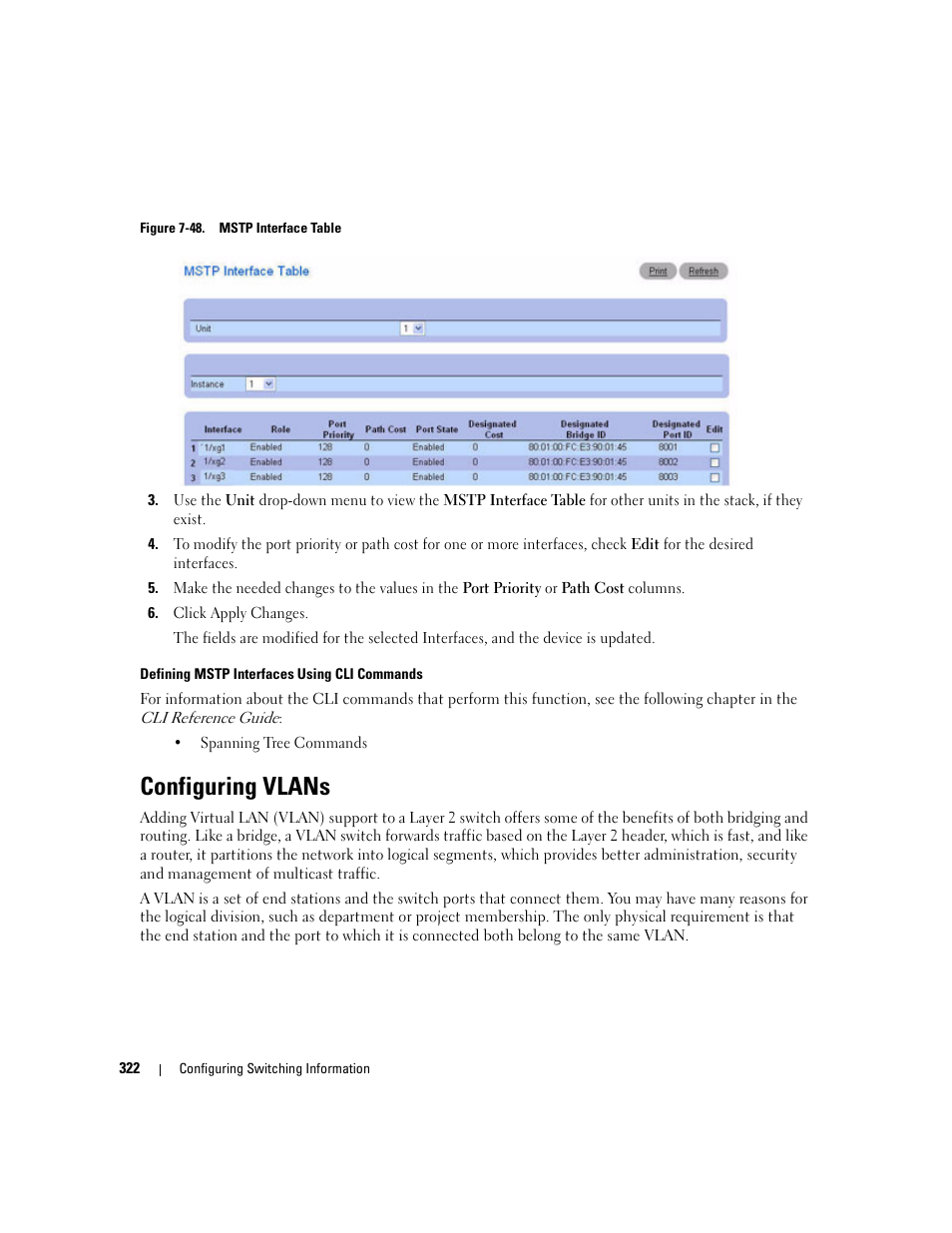 Configuring vlans | Dell POWEREDGE M1000E User Manual | Page 324 / 737