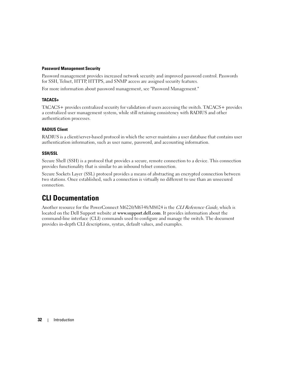 Cli documentation | Dell POWEREDGE M1000E User Manual | Page 34 / 737