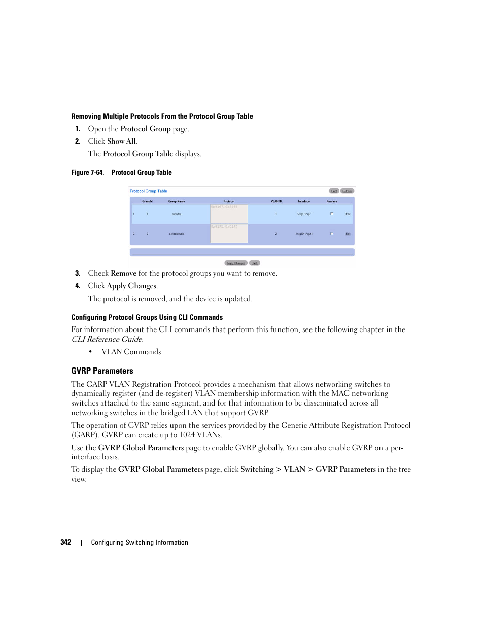 Gvrp parameters | Dell POWEREDGE M1000E User Manual | Page 344 / 737