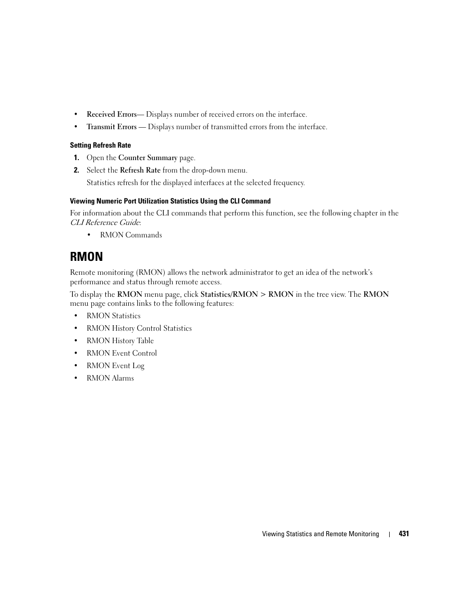 Rmon | Dell POWEREDGE M1000E User Manual | Page 433 / 737