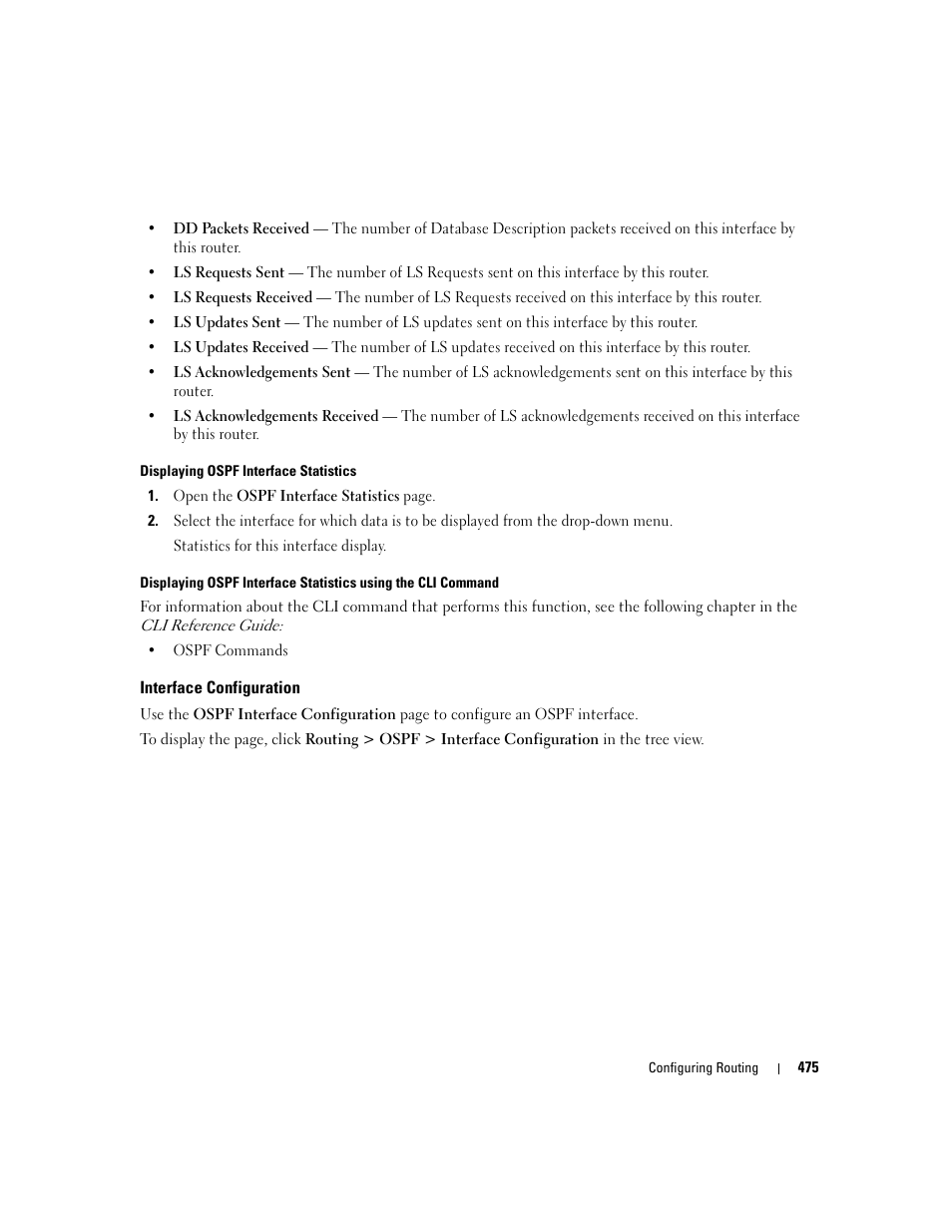 Interface configuration | Dell POWEREDGE M1000E User Manual | Page 477 / 737