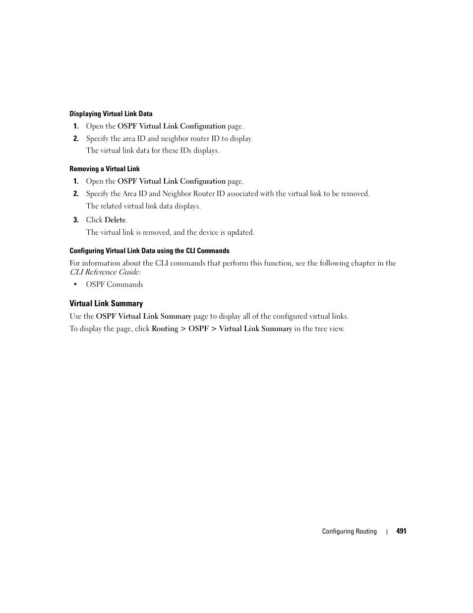 Virtual link summary | Dell POWEREDGE M1000E User Manual | Page 493 / 737