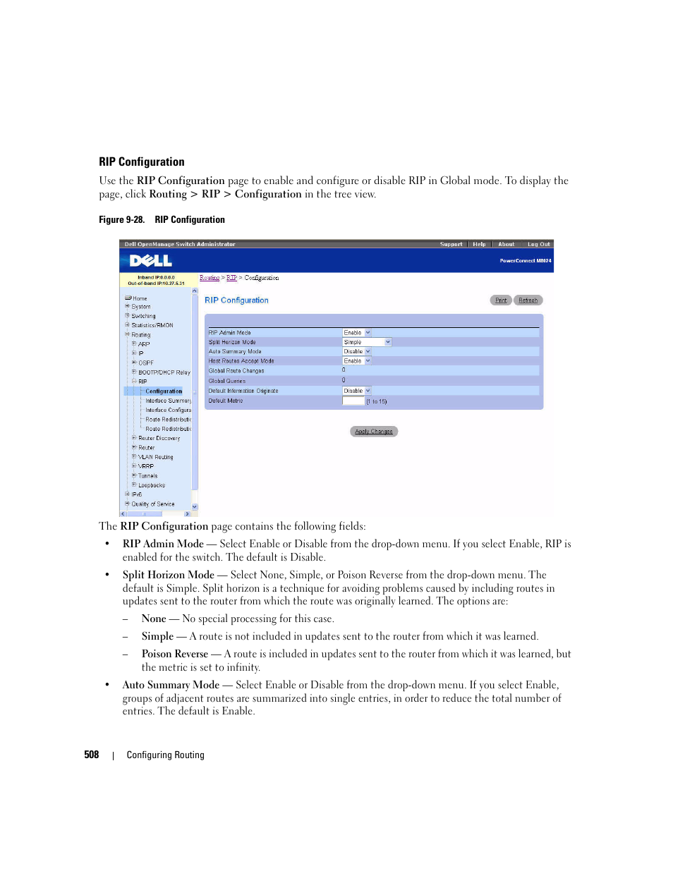 Rip configuration | Dell POWEREDGE M1000E User Manual | Page 510 / 737