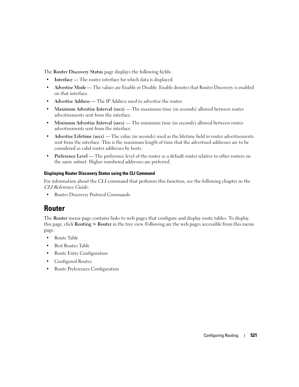 Router | Dell POWEREDGE M1000E User Manual | Page 523 / 737