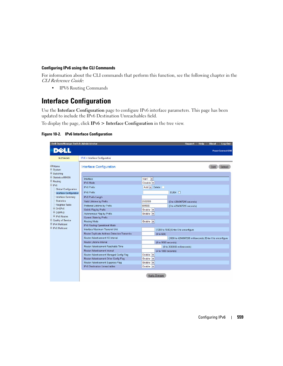 Interface configuration | Dell POWEREDGE M1000E User Manual | Page 561 / 737