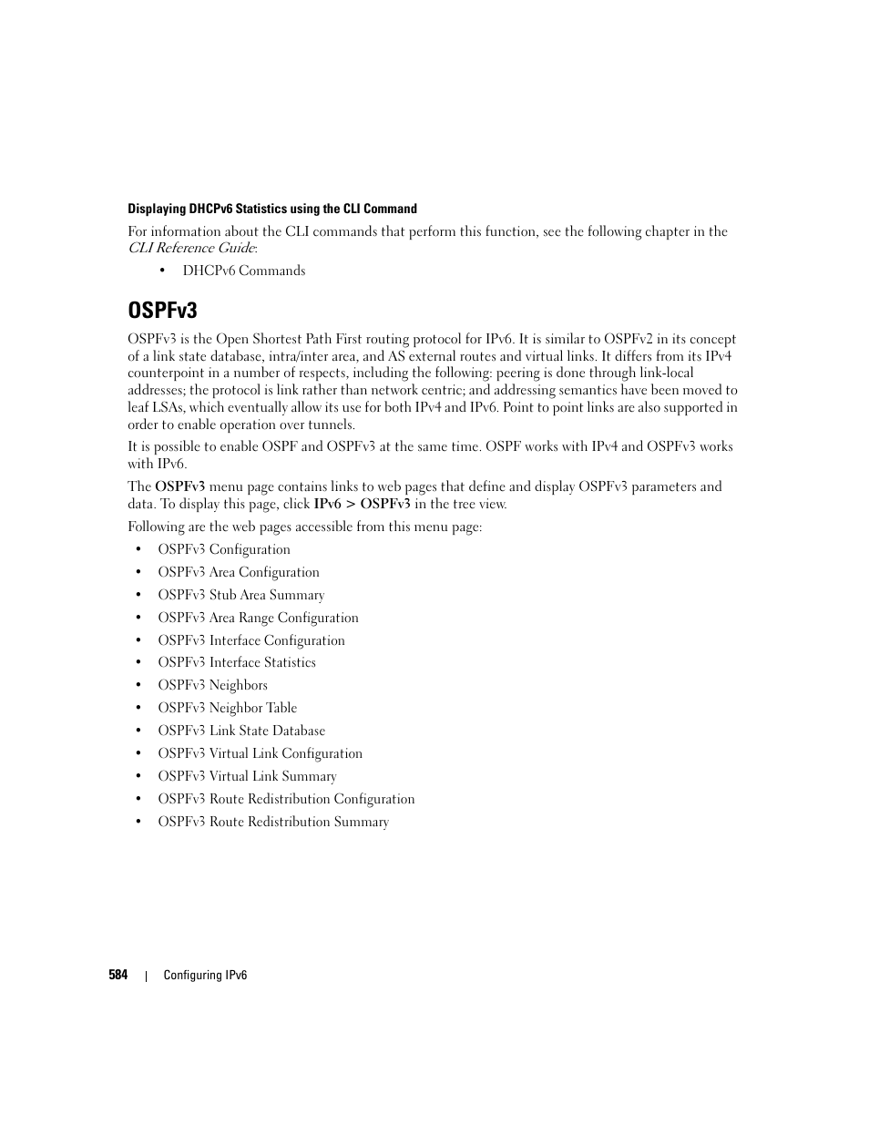 Ospfv3 | Dell POWEREDGE M1000E User Manual | Page 586 / 737