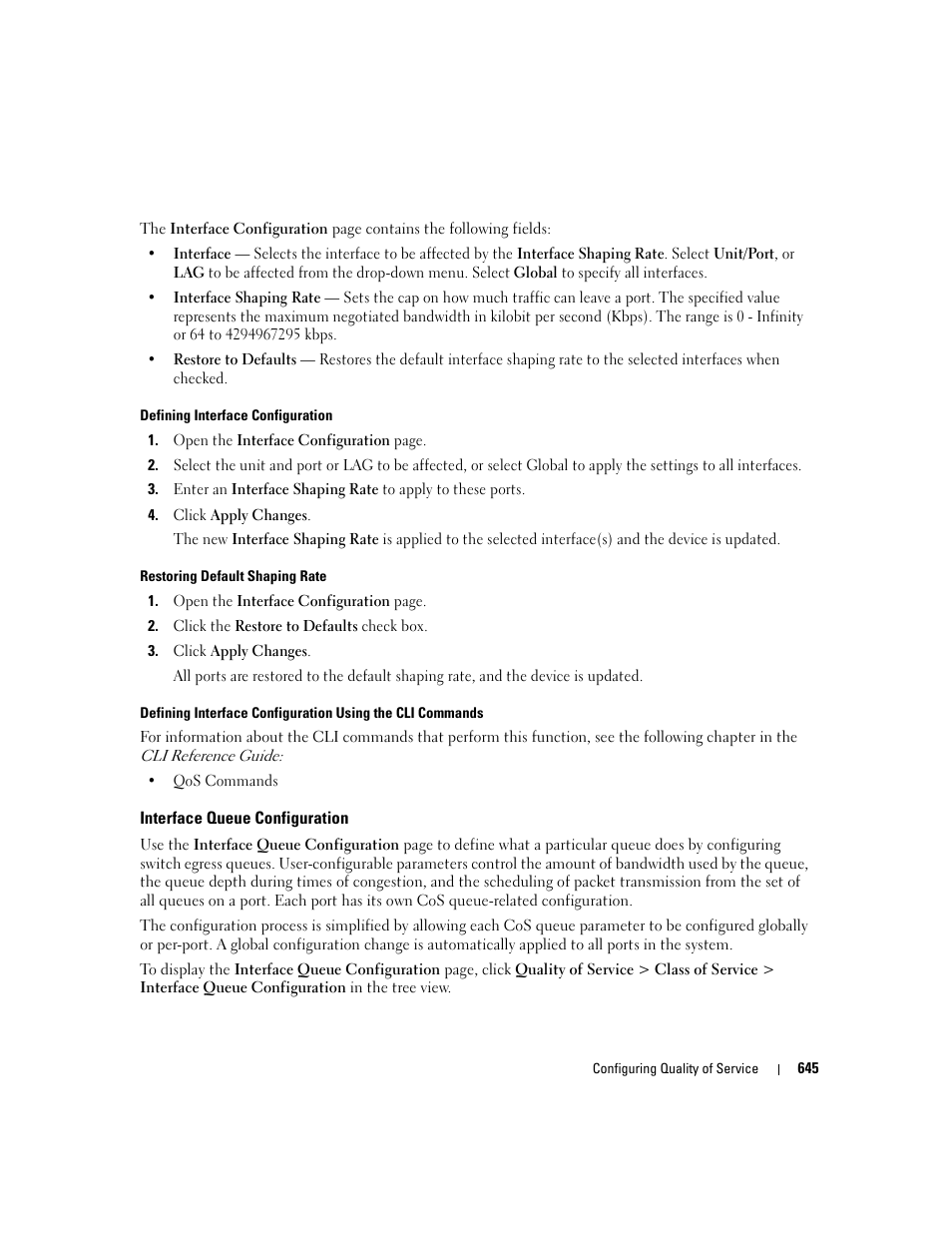 Interface queue configuration | Dell POWEREDGE M1000E User Manual | Page 647 / 737