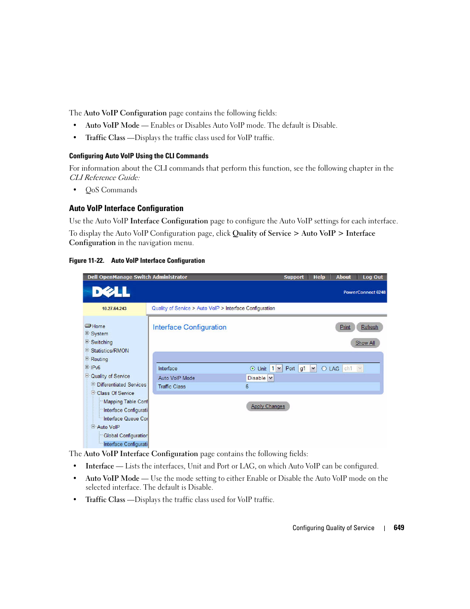 Auto voip interface configuration | Dell POWEREDGE M1000E User Manual | Page 651 / 737